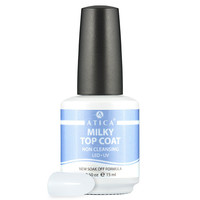 Изображение  Топ гель с молочным эффектом без липкого слоя Atica Top Milky Top Non Cleansing, 15 мл