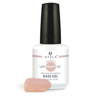 Зображення  Камуфлююча база з шимером Atica Base Gel Peach Shimmer, 15 мл , Об'єм (мл, г): 15, Колір: Peach