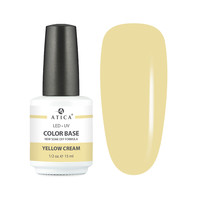 Зображення  Кольорова база Atica Color Base Gel Yellow Cream, 15 мл, Об'єм (мл, г): 15, Колір: yellow cream