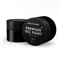 Изображение  Гель краска с липким слоем Nails Of The Day Premium gel paint Black, 5 мл, Объем (мл, г): 5, Цвет: Black