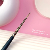 Изображение  Nails Of The Day Professional Stroke #0 – кисть из синтетических волокон для подрисовок, точек и широких мазков