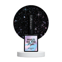 Изображение  Nails Of The Night Cocktails gel Manhattan – черный с голографик шимером светоотражающий гель-лак для ногтей, 10 мл, Объем (мл, г): 10, Цвет: Manhattan