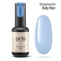 Зображення  Гель полімеризований PNB Strong Iron Gel Baby Blue, 8 мл, Об'єм (мл, г): 8, Колір: Baby Blue