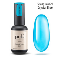 Зображення  Гель вітражний PNB Strong Iron Gel Crystal Blue, 8 мл, Об'єм (мл, г): 8, Колір: Blue