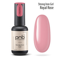 Зображення  Гель полімеризований PNB Strong Iron Gel Royal Rose, 8 мл, Об'єм (мл, г): 8, Колір: Royal Rose