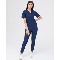 Изображение  Медицинский женский костюм Аризона синий р. 44, "БЕЛЫЙ ХАЛАТ" 468-322-924, Размер: 44, Цвет: синий