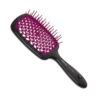Зображення  Щітка масажна для волосся прямокутна чорна з фуксією Janeke Superbrush (71SP226FUX)
