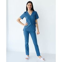 Изображение  Медицинский костюм женский Рио синий р. 48, "БЕЛЫЙ ХАЛАТ" 135-322-707, Размер: 48, Цвет: синий