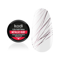 Зображення  Гель-павутинка для нігтів Kodi Spider Gel Metallic Ruby, 4 мл, Об'єм (мл, г): 4, Колір: Ruby