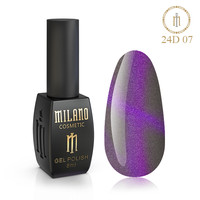 Зображення  Гель-лак Milano Cat Eyes 24D №07 Фіолетовий, 8 мл, Об'єм (мл, г): 8, Колір: 07