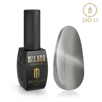Зображення  Гель-лак Milano Cat Eyes 24D №13 Сірий, 8 мл, Об'єм (мл, г): 8, Колір: 13