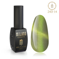 Зображення  Гель-лак Milano Cat Eyes 24D №14 Зелений, 8 мл, Об'єм (мл, г): 8, Колір: 14