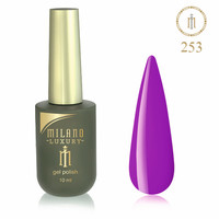 Зображення  Гель лак Milano Luxury №253 Блідий фіолетово-червоний, 10 мл, Об'єм (мл, г): 10, Колір: 253