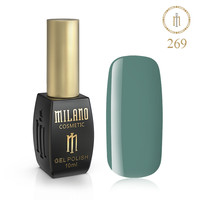 Изображение  Гель лак Milano Palette 10 №269 Зелено-серый, 10 мл, Объем (мл, г): 10, Цвет: 269
