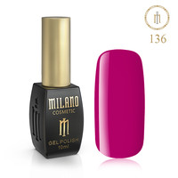 Изображение  Гель лак Milano Palette 10 №136 Малиновый щербет, 10 мл, Объем (мл, г): 10, Цвет: 136