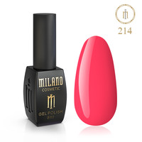 Изображение  Гель лак Milano Palette 8 №214 Яркий глубоководный коралл, 8 мл, Объем (мл, г): 8, Цвет: 214