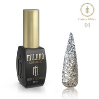 Изображение  Гель-лак Milano Galaxy Glitter №01, 8 мл, Объем (мл, г): 8, Цвет: 01