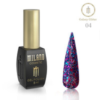 Изображение  Гель-лак Milano Galaxy Glitter №04, 8 мл, Объем (мл, г): 8, Цвет: 04