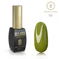 Зображення  База для гель лаку Milano Base Defferent Color №08, 10 мл, Об'єм (мл, г): 10, Колір: 08