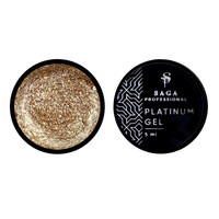 Зображення  Гель для дизайну Saga Platinum Paint №02 золотистий, 5 мл, Об'єм (мл, г): 5, Колір: 02