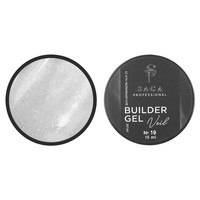 Зображення  Гель для нарощування Saga Builder Gel Veil №19 перли молочні з перламутром, 15 мл, Об'єм (мл, г): 15, Колір: 019