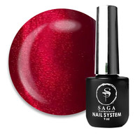 Зображення  Гель-лак Saga Glow Cat №02 яскравий гранатовий, 9 мл, Об'єм (мл, г): 9, Колір: 02