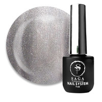 Зображення  Гель-лак Saga Glow Cat №09 сірий, 9 мл, Об'єм (мл, г): 9, Колір: 09