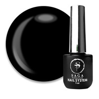 Зображення  Гель-лак Saga Super Black чорний, 9 мл, Об'єм (мл, г): 9, Колір: Black