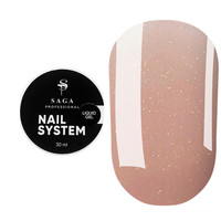 Изображение  Моделирующий гель Saga Liquid Gel №18 бежевый с микроблеском, 30 мл, Объем (мл, г): 30, Цвет: 18