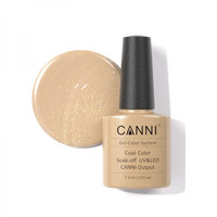 Зображення  Гель-лак CANNI 201 темне золото з мерехтливим блиском, 7,3 мл, Об'єм (мл, г): 7.3, Колір: 201
