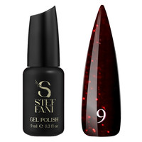 Зображення  Гель лак Steffani Color Gel polish №009 рубиновый с микроблеском, 9 мл, Об'єм (мл, г): 9, Колір: 009