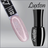 Изображение  Камуфлирующая база LUXTON Lady Base №002 молочный с розовым шиммером и голографической поталью, 10 мл, Объем (мл, г): 10, Цвет: 002