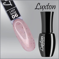 Изображение  Камуфлирующая база LUXTON Lady Base №006 молочный с розовым шиммером и розовой поталью, 10 мл, Объем (мл, г): 10, Цвет: 006