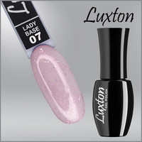 Изображение  Камуфлирующая база LUXTON Lady Base №007 молочный с розовым шиммером и розово-сиреневой поталью, 10 мл, Объем (мл, г): 10, Цвет: 007