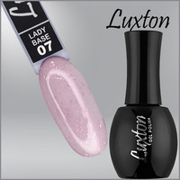 Изображение  Камуфлирующая база LUXTON Lady Base №007 молочный с розовым шиммером и розово-сиреневой поталью, 15 мл, Объем (мл, г): 15, Цвет: 007
