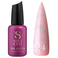 Зображення  База камуфлююча для гель-лаку Steffani Cover Base №24 рожевий кисіль з конфетті та стружкою, 17 мл, Об'єм (мл, г): 17, Колір: 24