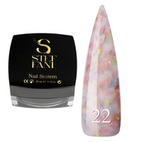 Изображение  База камуфлирующая для гель-лака Steffani Cover Base №22 розово-молочный с цветом.ной талью, 30 мл, Объем (мл, г): 30, Цвет: 22