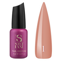 Зображення  База камуфлююча для гель-лаку Steffani Cover Base №01 теплий бежево-рожевий, 9 мл, Об'єм (мл, г): 9, Колір: 01