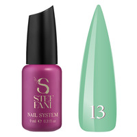 Изображение  База камуфлирующая для гель-лака Steffani Cover Base №13 светлый синевато-зеленый, 9 мл, Объем (мл, г): 9, Цвет: 13