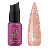 Изображение  База камуфлирующая для гель-лака Steffani Cover Base №15 бежевый с шимером, 9 мл, Объем (мл, г): 9, Цвет: 15