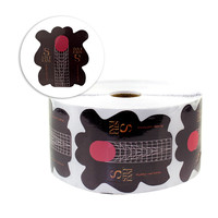 Зображення  Форми для нарощування нігтів нижні Steffani Builder Nail Forms коричневі, 500 шт,