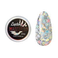 Зображення  Глітерний гель LUXTON Mascarad №02, 5 мл, Об'єм (мл, г): 5, Колір: 02