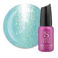 Изображение  Топ для гель-лака без липкого слоя Steffani Top Moon Stone №04 салатово-зеленый жемчуг, 9 мл, Объем (мл, г): 9, Цвет: 04