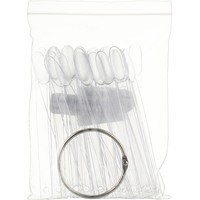 Изображение  Палитра-веер на кольце, овальная прозрачная Siller Professional, 50 типсов