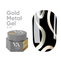 Изображение  Металлическая гель-краска Valeri Gold Metal Gel Золото, 5 мл, Объем (мл, г): 5, Цвет: Gold