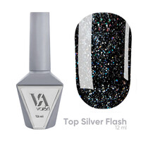 Изображение  Топ светоотражающий без липкого слоя Valeri Top Silver Flash, 12 мл, Объем (мл, г): 12, Цвет: Silver