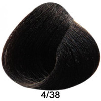 Зображення  Крем-фарба для волосся Brelil Professional Prestige Tone On Tone 4.38, 100 мл, Об'єм (мл, г): 100, Колір: 4.38