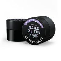 Зображення  Nails Of The Night Brokat gel 01 - дизайн гель з різнобарвним брокатом та глітером для нігтів, 5 г, Об'єм (мл, г): 5, Колір: 01