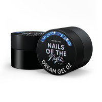 Зображення  Nails Of The Night Dream gel 02 - дизайн гель з неймовірними шестигранниками різного розміру та глітеру для нігтів, 5 г, Об'єм (мл, г): 5, Колір: 02