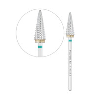 Зображення  Фреза твердосплавна Formula Profi 100-2004 конус закруглений тайфун зелена діаметр 4 мм / робоча частина 13 мм